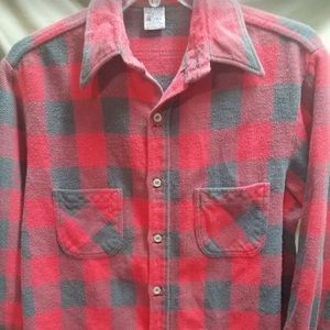 Vintage Big Mac plaid button up 2 pockets